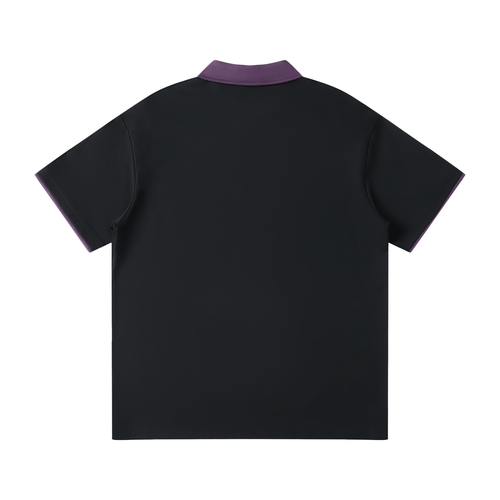 Contrast Collar Raglan Polo Shirt