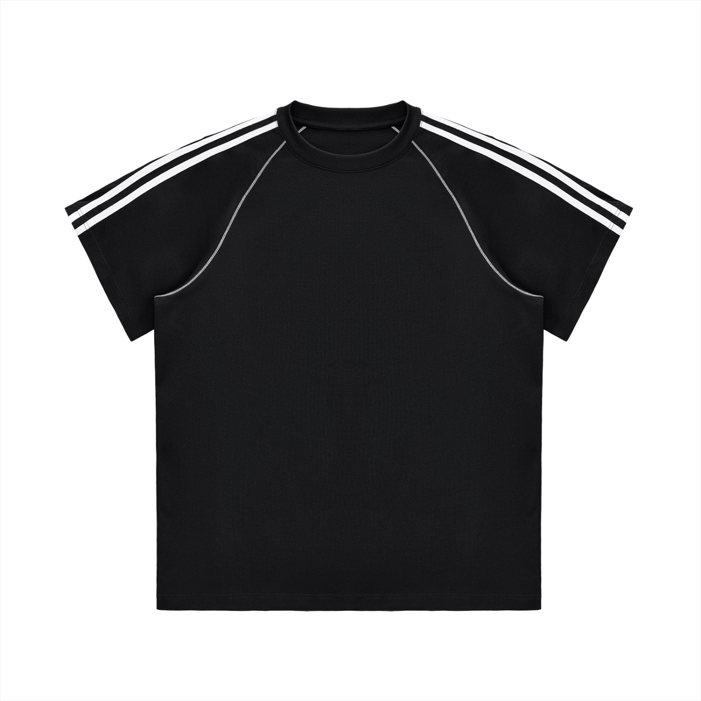 Striped Contrast Stitch T-Shirt